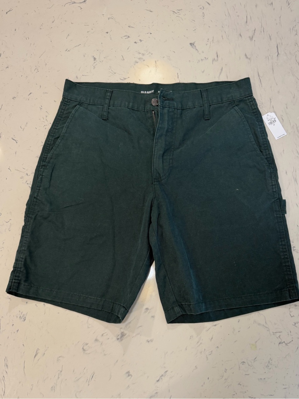 Old Navy Carpenter Shorts Mens 32 x 9" Inseam Forest Canopy Green Twill Loose
